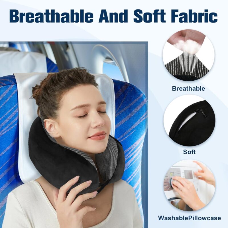 Travel Pillow for Airplane – Adjustable Neck Pillow for Travel - Image 5
