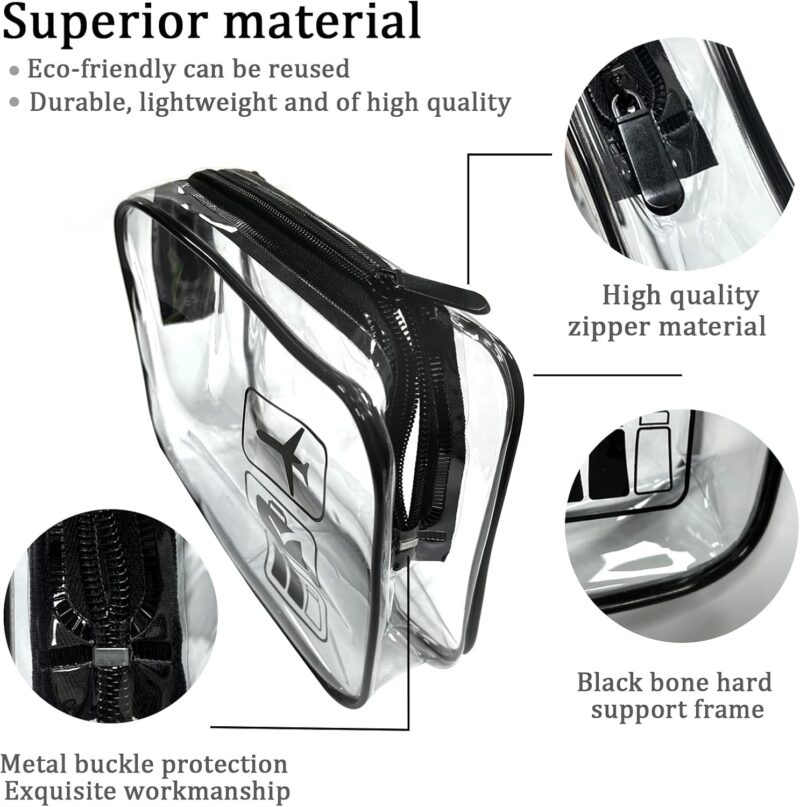 TSA Approved Toiletry Bag _ for UK Travel | 2 Pack - Image 6