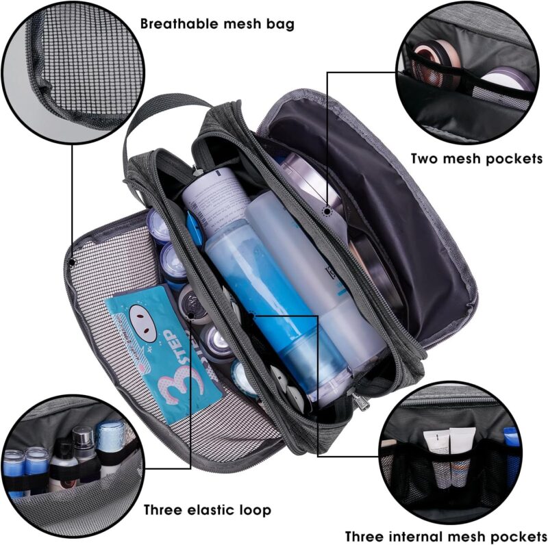Travel Toiletry Bag | Lightweight Dopp Kit for Men & Women - Image 6