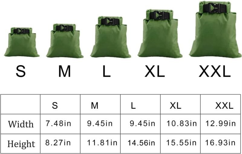 Waterproof Dry Bags – 5 Pc Lightweight Set - Image 4