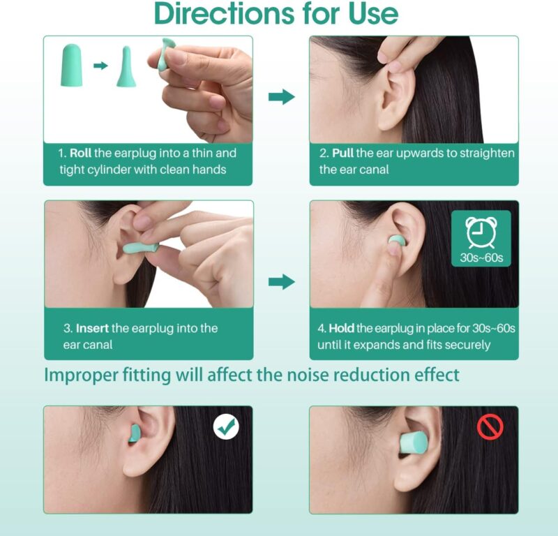 Ear Plugs for Sleeping  –  Ultra Soft 60 Pairs Noise Cancelling - Image 4
