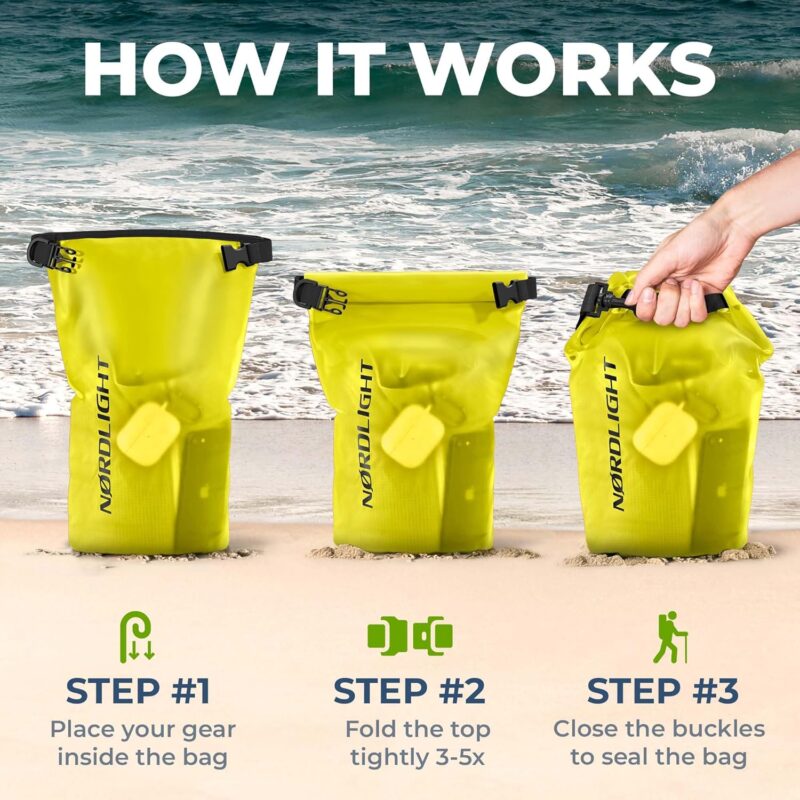 Waterproof Bag Pack UK – 15L Roll-Top Durable Outdoor Bag - Image 4