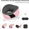 360° Memory Foam Neck Pillow Kit With Earplugs and Eyemask